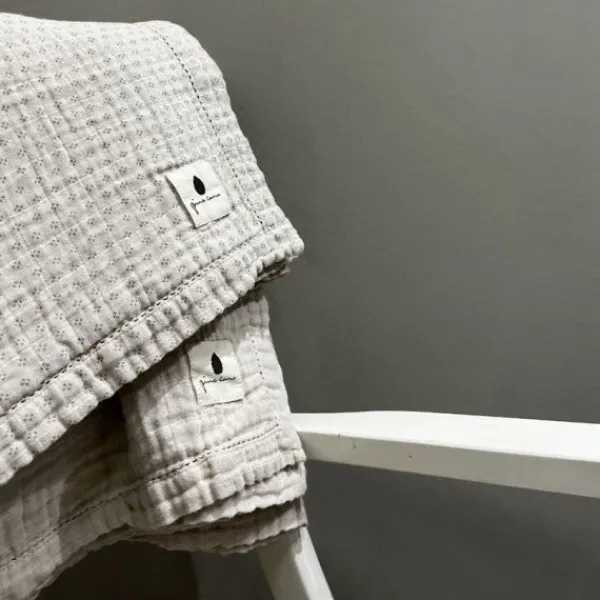 Pine Cone Björk Wikkeldoek - 120 x 120 cm - Blue Blossom