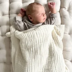 Pine Cone Kadera 4-Lagen Hydrofiele Deken - 120 x 120 cm - Cream Sale