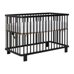 Puck Ledikant 60x120 Inklapbaar Zwart