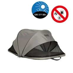 Qute Q-Camp Babytent - Black / Desert Hot