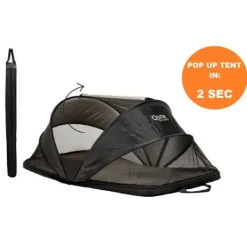 Qute Q-Camp Babytent - Black / Desert Hot