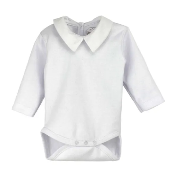 Rapife Romper Lange Mouw Met Kraag Recht White Mt. 68 Hot