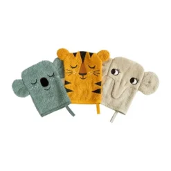 Roommate Koala Tiger Elephant Washand 3 Stuks Outlet