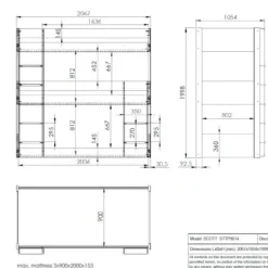 Vipack Scott Triple Stapelbed - Wit - 90 x 200 cm Sale