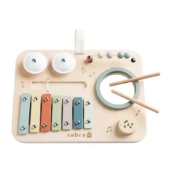 Sebra Houten Activiteitenpaneel - Muziek Sale
