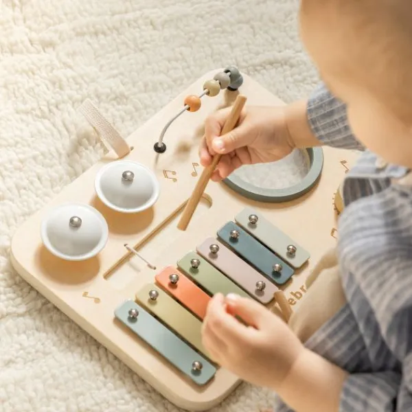 Sebra Houten Activiteitenpaneel - Muziek Sale