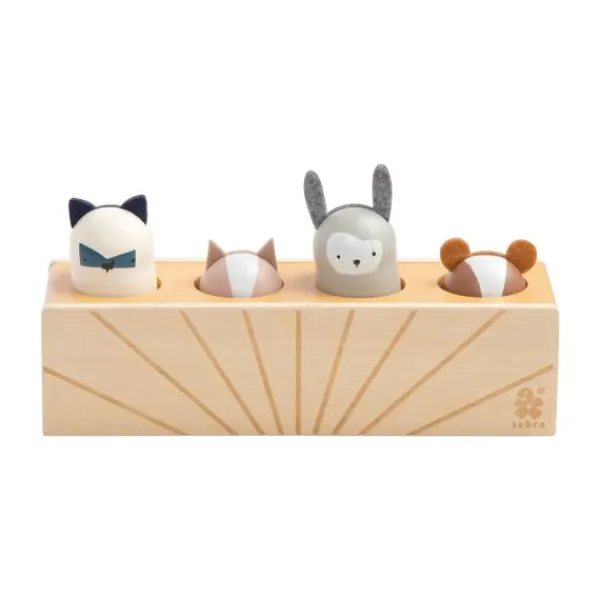Sebra Houten Pop-Up Speelgoed - Woodland Discount