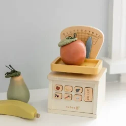 Sebra Houten Winkelweegschaal - Naturel Online