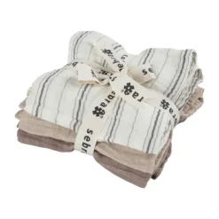 Sebra Hydrofiele Doeken - 3-pack - Cream Stripe Beige Online