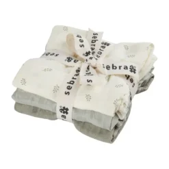 Sebra Hydrofiele Doeken Set - Sophora Leaves Mist Green - 3 Stuks Sale