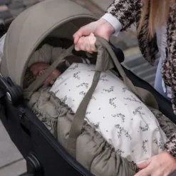 Sebra Kap Voor 3-in-1 Babynest - Dark Olive Online