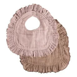 Sebra Muslin Drool Slab - 2 Stuks - Rose / Brown Hot