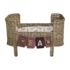 Smallstuff Poppenbed - Rosaline - Natural Seagrass Outlet