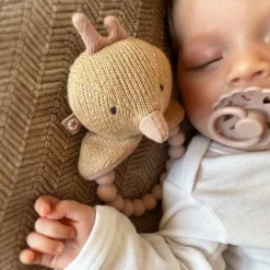 Smallstuff Rammelaar Bird Met Bijtring Rose Curry New