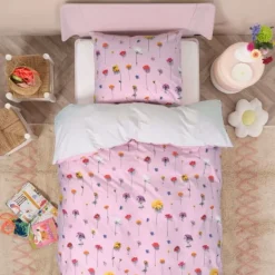 Snurk Bloom Dekbedovertrek – 200 x 200/220 cm – Pink Online