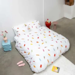 Snurk Dekbedovertrek - Popsicles - 140x200/220 cm - Wit Online