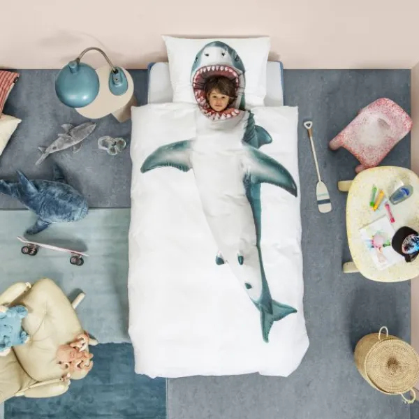 Snurk Shark Dekbedovertrek 140 x 200/220 cm Hot