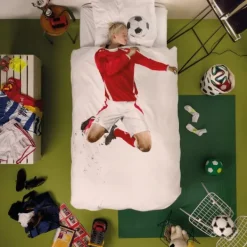 Snurk Soccer Champ Dekbedovertrek Red 140 x 200/220 cm Clearance