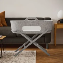 Snuz SnüzBaskit Moses Basket + Stand Set - Dove/Light Grey/Grey