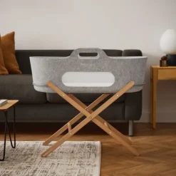 Snuz SnüzBaskit Moses Basket + Stand Set - Dove/Light Grey/Grey