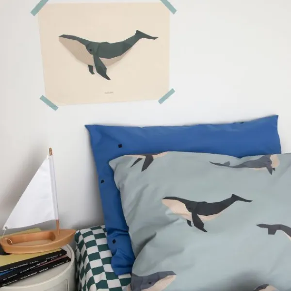 Studio Ditte Dekbedovertrek - Walvis - Junior 120 x 150 Cm Hot