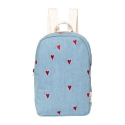 Studio Noos Mini Rugzak - Denim Hearts Discount