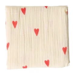 Studio Noos Swaddle - Light Blue Hearts - 70x70 cm New