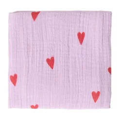 Studio Noos Swaddle - Light Blue Hearts - 70x70 cm New