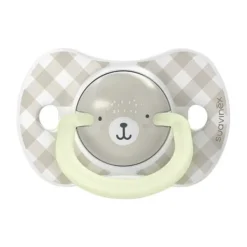 Suavinex Fopspeen - Wild & Free SX Pro - 0‑6Mnd - 2 Stuks - Silicone - Grijs Glow In The Dark Hot