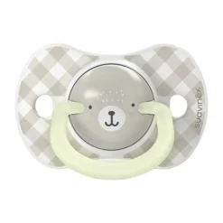 Suavinex Fopspeen - Wild & Free SX Pro - 0‑6Mnd - 2 Stuks - Silicone - Grijs Glow In The Dark Hot