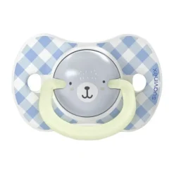 Suavinex Fopspeen - Wild & Free SX Pro - 0‑6Mnd - 2 Stuks - Silicone - Grijs Glow In The Dark Hot