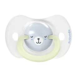 Suavinex Fopspeen - Wild & Free SX Pro - 0‑6Mnd - 2 Stuks - Silicone - Grijs Glow In The Dark Hot