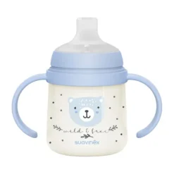 Suavinex Wild & Free Beker Met Handvaten - 150ml - 6Mnd+ - Blauw Hot