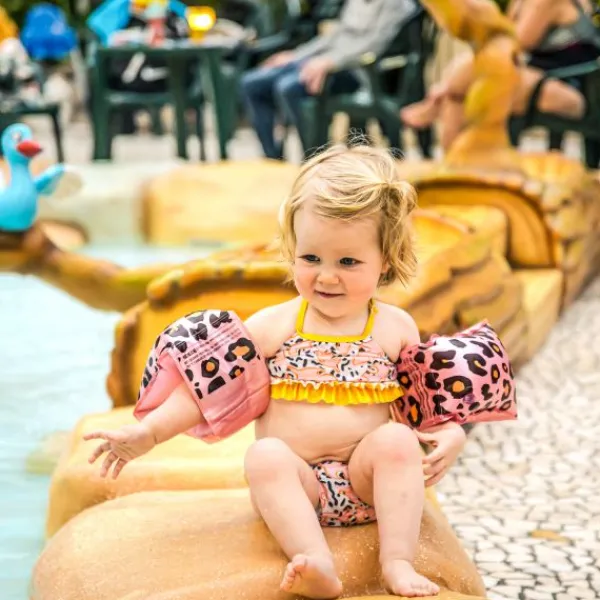 Swim Essentials Leopard Zwembandjes Rose Gold 0-24 Mnd Hot