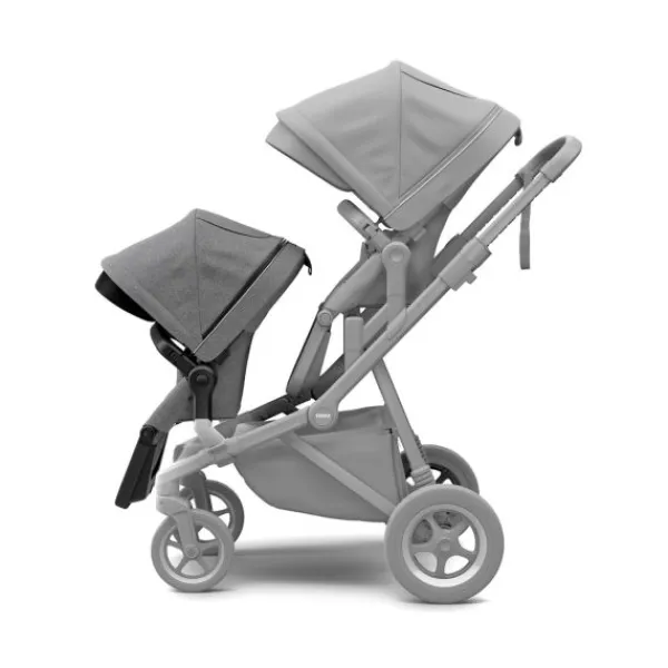 Thule Sleek Tweede Zitje Grey Melange On Black zwart Online