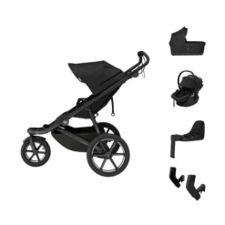 Thule Urban Glide 3 Kinderwagen 4-in-1 - Mid Blue | Thule Maple Autostoeltje - Mid Blue | Thule Alfi Isofix Base Best
