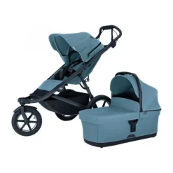Thule Urban Glide 3 Kinderwagen 4-in-1 - Mid Blue | Thule Maple Autostoeltje - Mid Blue | Thule Alfi Isofix Base Best
