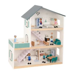 Tooky Toy Poppenhuis - Hout Clearance