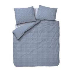 Town & Country Gingham Dekbedovertrek - 140 x 220 cm - Old Blue New