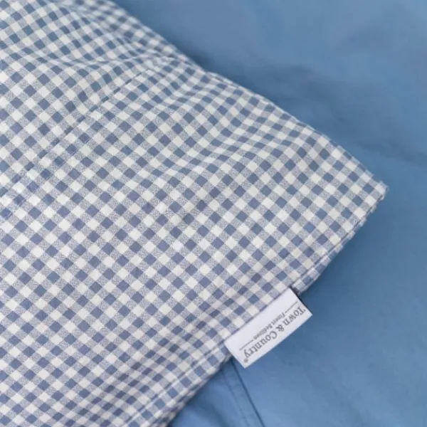 Town & Country Gingham Dekbedovertrek - 140 x 220 cm - Old Blue New