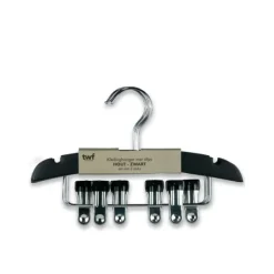 TWF Kledinghanger Met Clips - 3 Stuks - Hout Wit Clearance