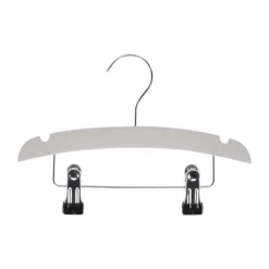 TWF Kledinghanger Met Clips - 3 Stuks - Hout Wit Clearance