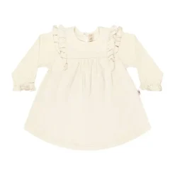 UAUA Angel Wings Jurk Lange Mouwen - 3-6 Mnd - Crema Clearance