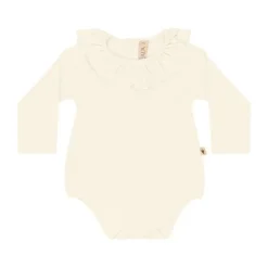 UAUA Ruffle Romper Lange Mouwen - 3-6 Mnd - Crema New