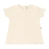 UAUA Ruffled T-Shirt Korte Mouwen - 3-6 Mnd - Crema Outlet