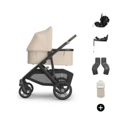 UPPAbaby VISTA V3 Kinderwagen Bundel - Evelyn | Dubatti by Römer Babysafe Pro Autostoeltje | Dubatti by Römer Vario Base 5Z Clearance