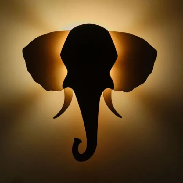 Van Tjalle en Jasper Olifant Muurlamp - Naturel / Grey Sale