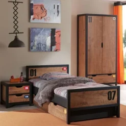 Vipack Alex Bedlade 90 x 200 Cm Bruin / Zwart Discount