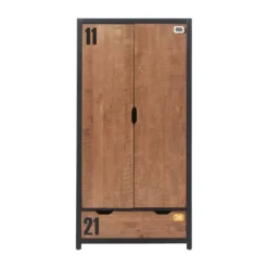 Vipack Alex Kledingkast Bruin / Zwart 2-Deurs Online