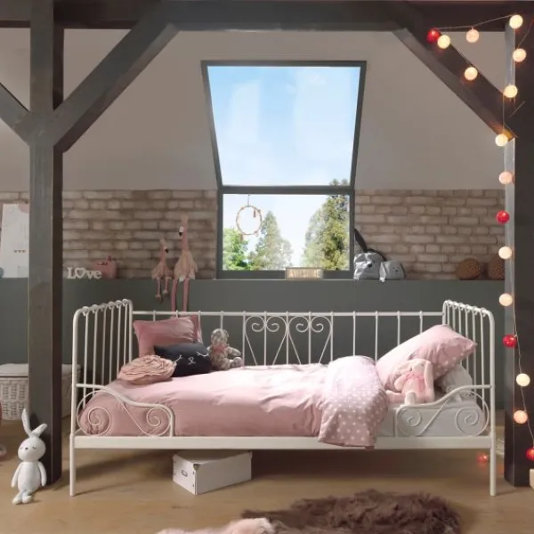 Vipack Alice Metal Bedbank 90 x 200 cm Wit Best